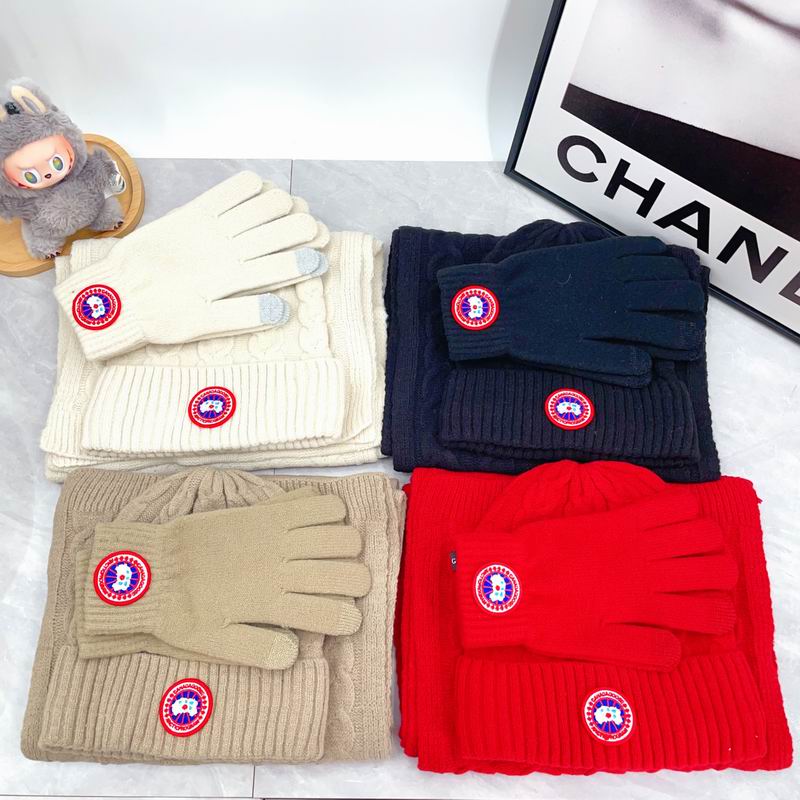 Canada Goose Scarf Hat Gloves dx02
